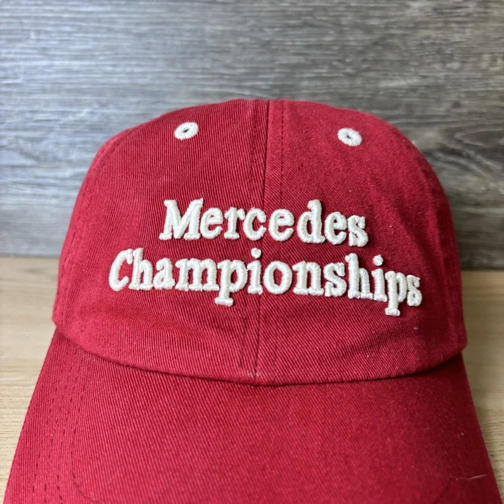 Callaway Hat Cap Strap Back Womens Red Mercedes Championships Embroidered Golf